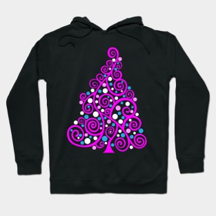 Doodle Christmas Tree - Barbie Style Colors, Hoodie